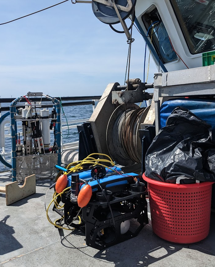 ROV with multicamera system on boat